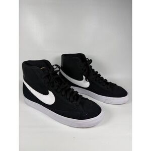 Nike Blazer Mid 77 Black White Suede High Top Men's Shoes Size 10.5 Retro